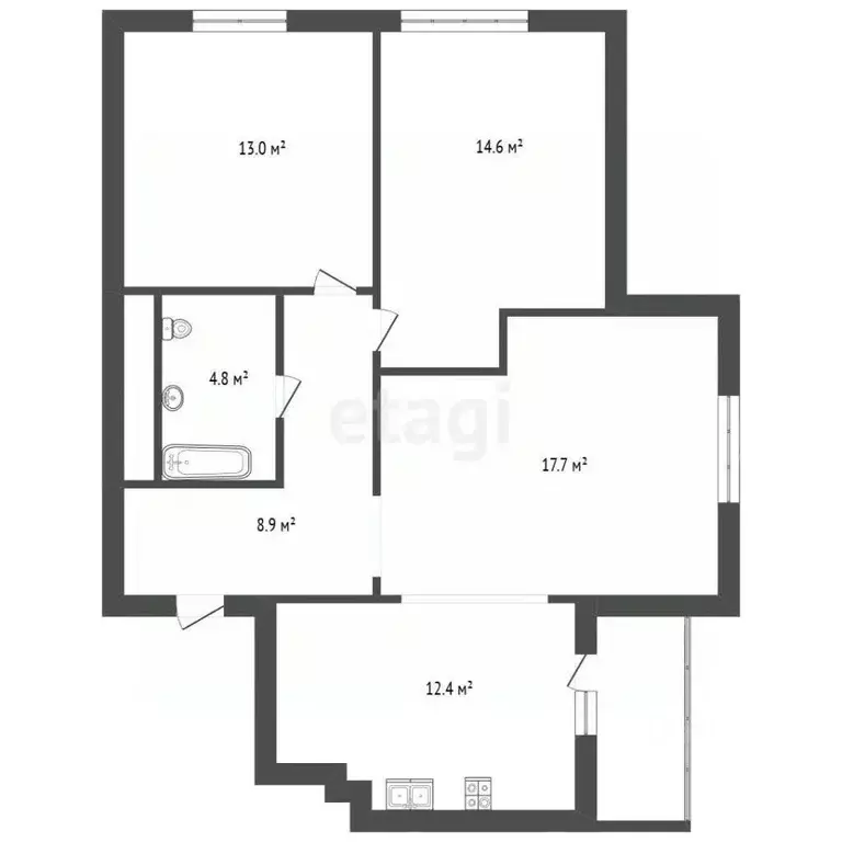 3-к кв. Нижегородская область, Нижний Новгород Кузнечиха жилрайон, ... - Фото 2