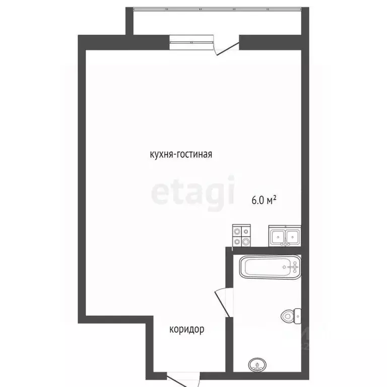 Студия Московская область, Воскресенск Новлянский мкр, ул. Кагана, 19 ... - Фото 2