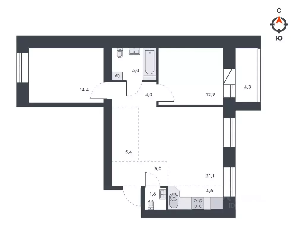 3-к кв. Кировская область, Киров ул. Капитана Дорофеева, 24 (79.9 м) - Фото 1