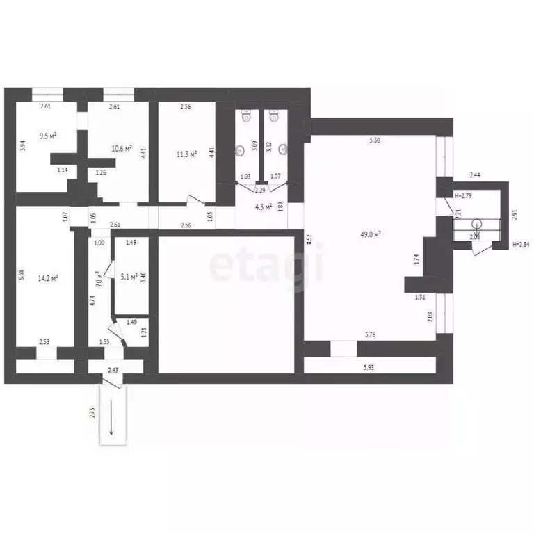 Офис в Свердловская область, Талица ул. Луначарского, 10 (133 м) - Фото 2