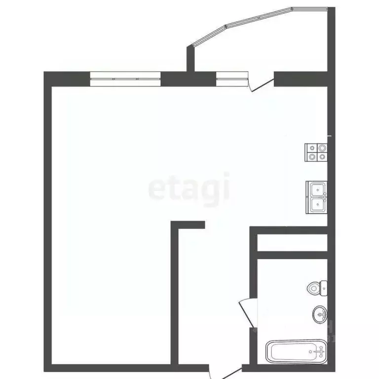 Студия Ростовская область, Аксай ул. Речников, 18к4 (30.0 м) - Фото 1