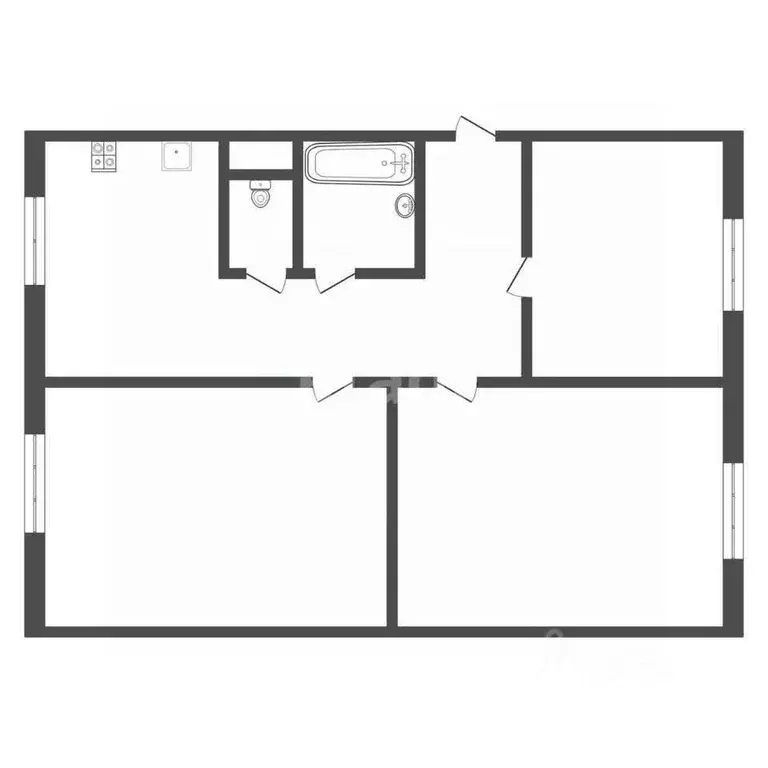 3-к кв. Тульская область, Тула Серебровская ул., 12 (74.5 м) - Фото 2