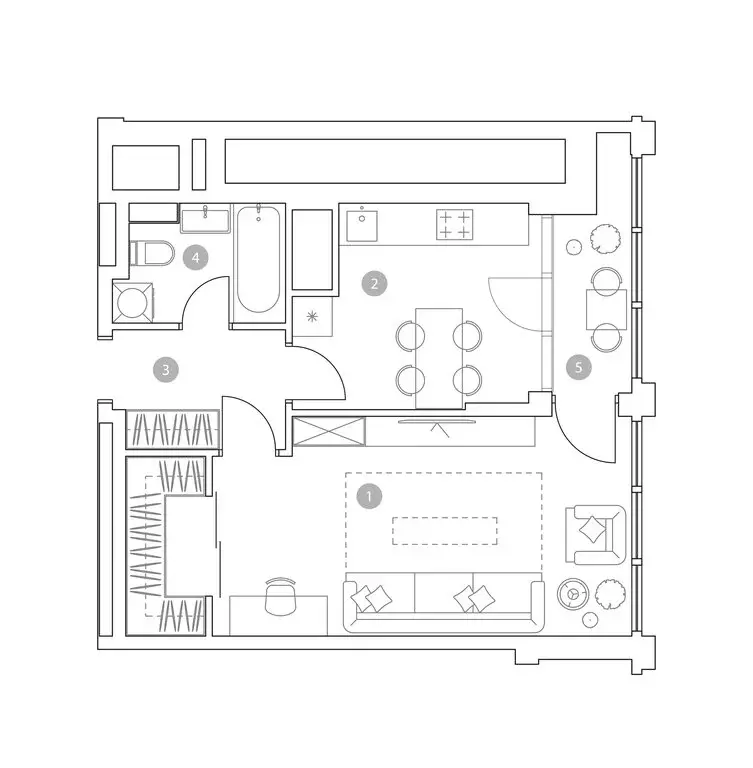 1-комнатная квартира: Москва, улица Миклухо-Маклая, 23 (45 м) - Фото 1