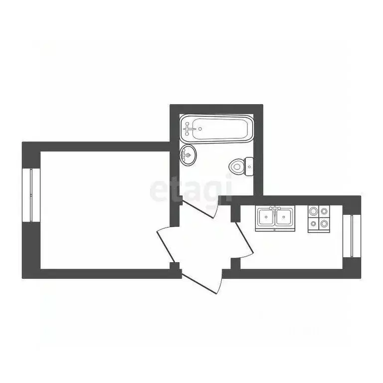 1-к кв. Ростовская область, Таганрог Кузнечная ул., 9 (32.6 м) - Фото 2