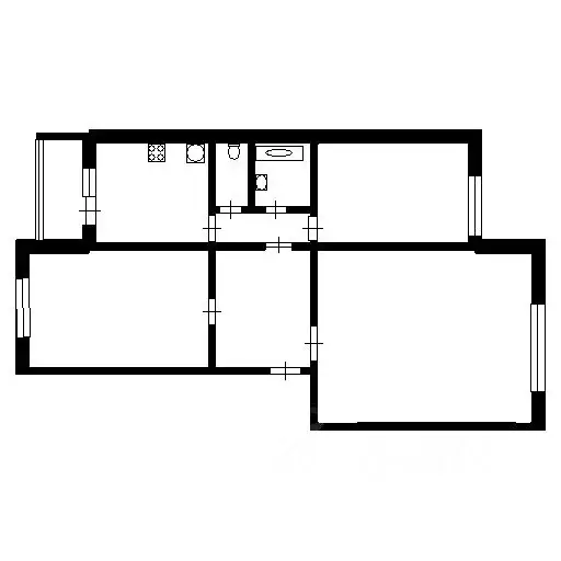 3-к кв. Челябинская область, Челябинск Октябрьская ул., 1 (74.7 м) - Фото 1