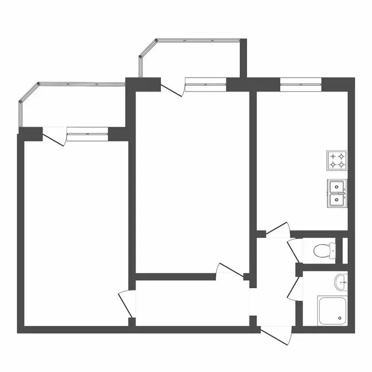 2-комнатная квартира: Тюмень, улица 50 лет Октября, 74к2 (64 м) - Фото 1