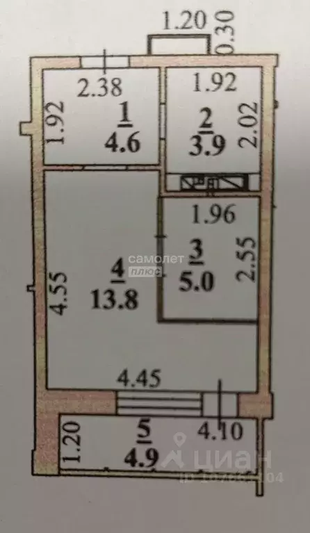 Студия Липецкая область, Липецк Елецкое ш., 7 (32.0 м) - Фото 2