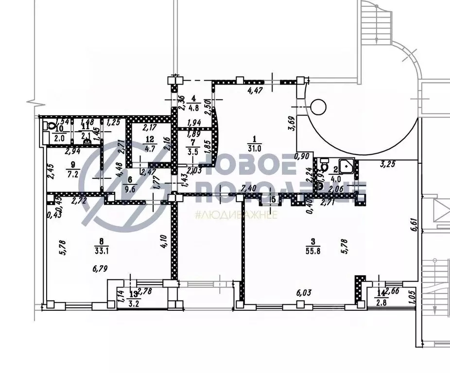 Офис в Омская область, Омск ул. Фрунзе, 1к3 (180 м) - Фото 2