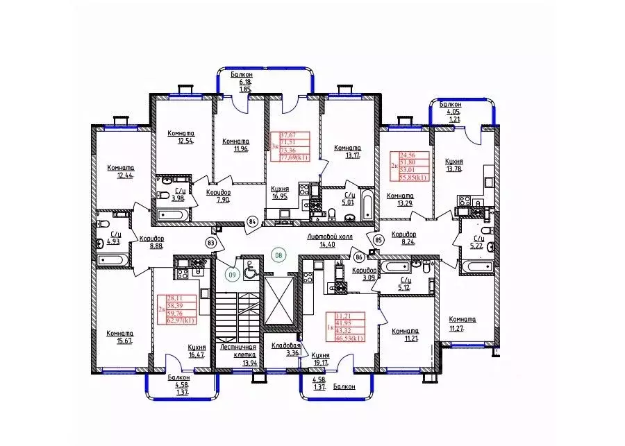 1-к кв. Калининградская область, Калининград ул. Дубовая Аллея (43.32 ... - Фото 2