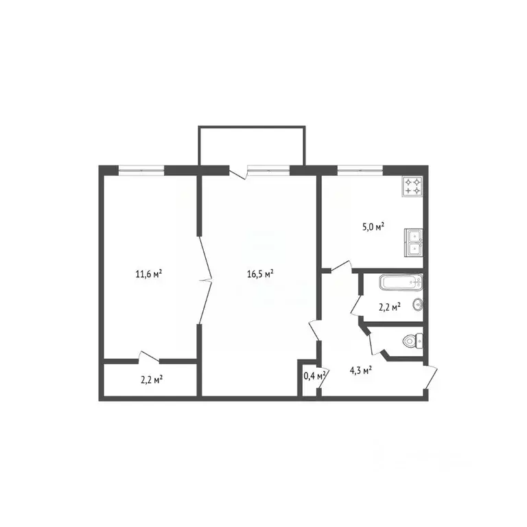 2-к кв. Санкт-Петербург, Санкт-Петербург, Павловск Гуммолосаровская ... - Фото 2