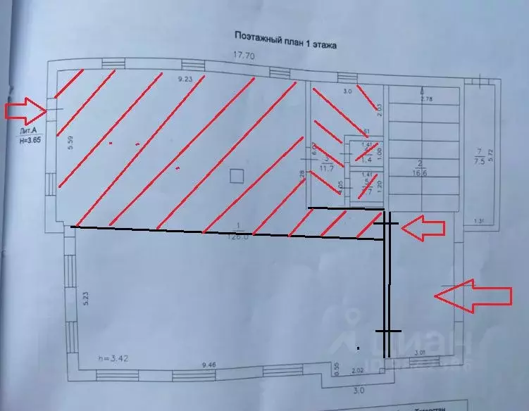 Помещение свободного назначения в Татарстан, Зеленодольский район, ... - Фото 1