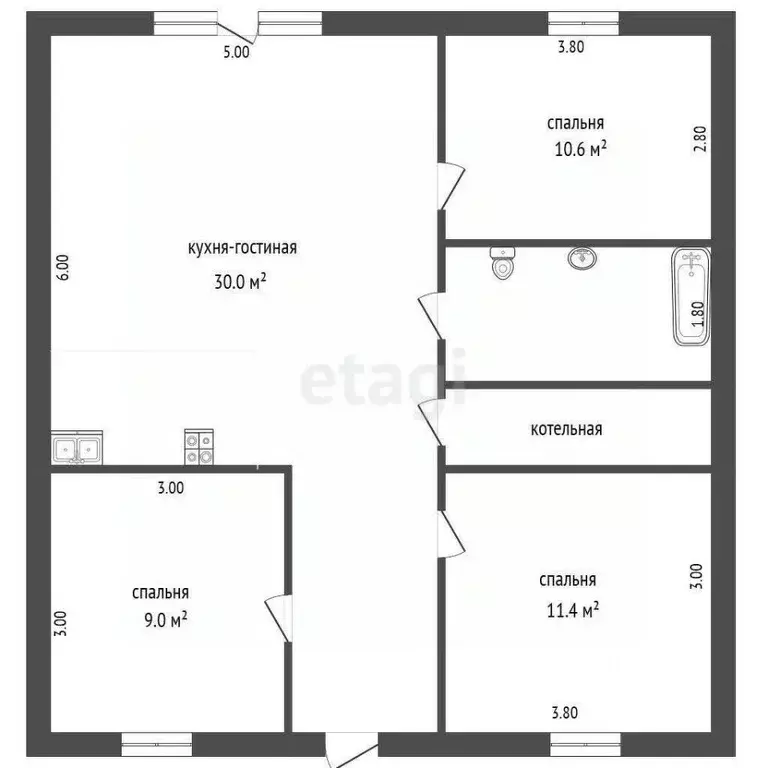 Дом в Тюменская область, Тюмень Березняки-2 садовое товарищество, ул. ... - Фото 1