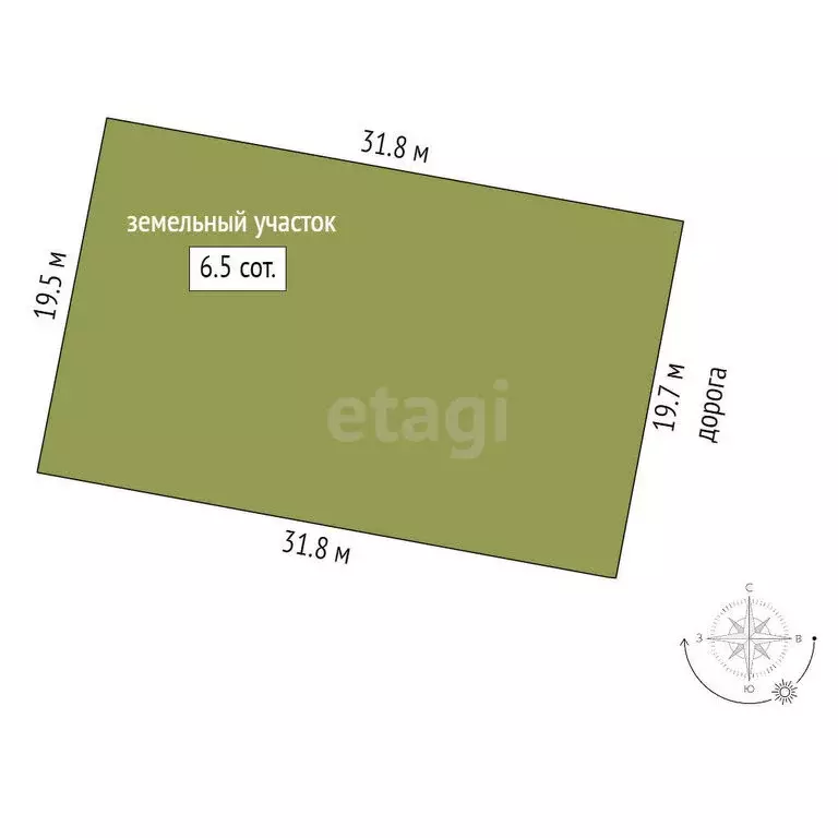 Участок в Заинский район, Дуртмунчинское сельское поселение (6.5 м) - Фото 1