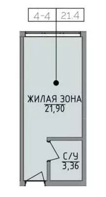 Продаётся квартира-студия, 21.4 м - Фото 1