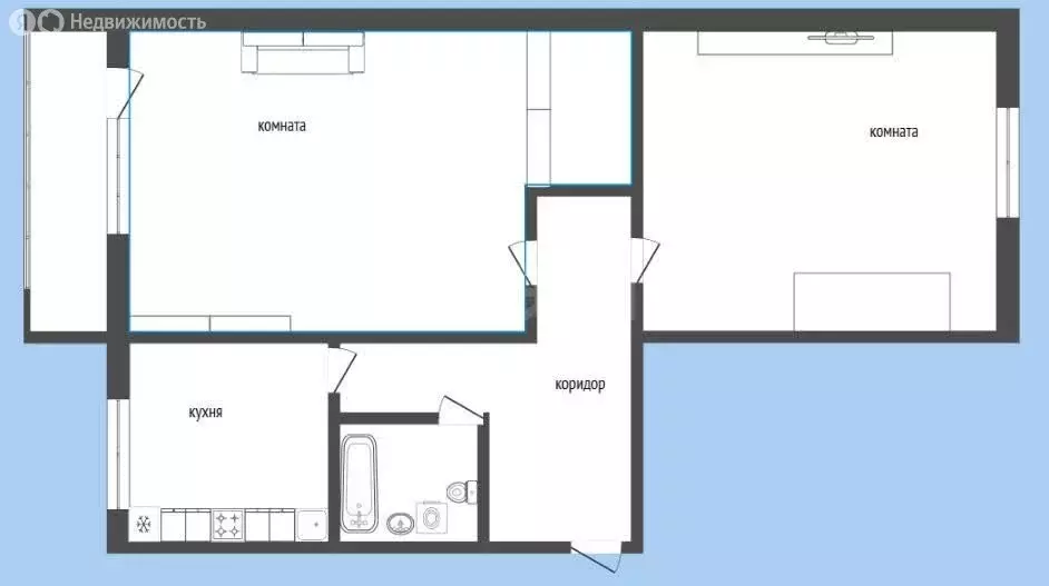 2-комнатная квартира: Черногорск, улица Чапаева, 39 (48 м) - Фото 1