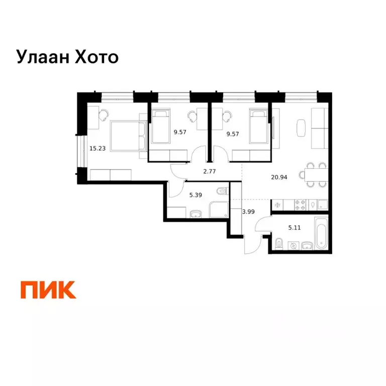 3-к кв. Бурятия, Улан-Удэ ул. Шмидта, 37А (72.57 м) - Фото 1