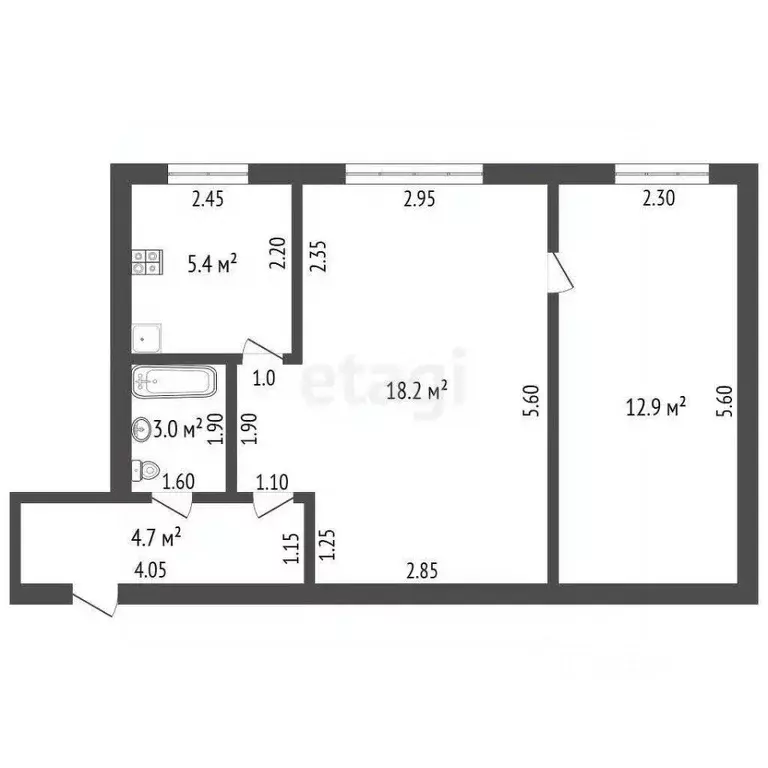 2-к кв. Мордовия, Рузаевка ул. Маяковского, 98 (44.2 м) - Фото 1