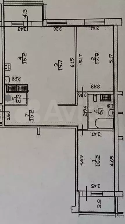 3-к. квартира, 93,6 м, 6/20 эт. - Фото 0