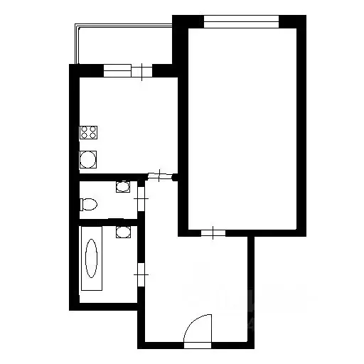 1-к кв. Новосибирская область, Новосибирск ул. Панфиловцев, 5 (45.0 м) - Фото 2