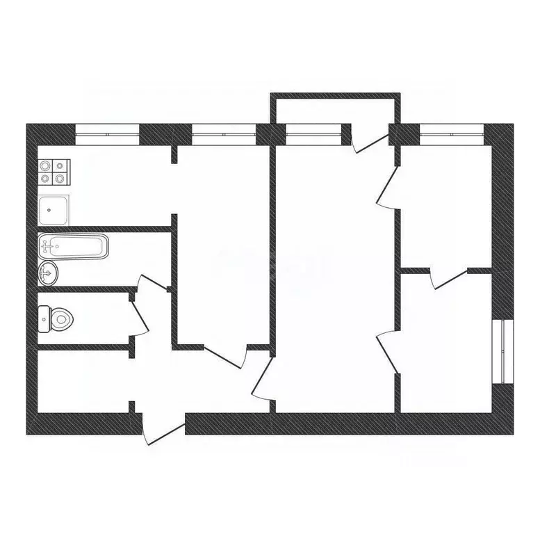 4-к кв. Ленинградская область, Кириши просп. Ленина, 17Б (60.7 м) - Фото 2