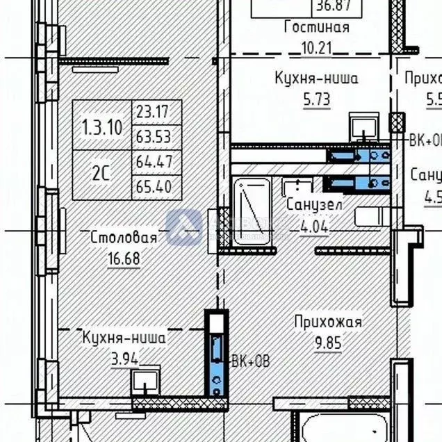 2-к кв. Тюменская область, Тюмень ул. Краснооктябрьская, 4к1 (63.3 м) - Фото 1