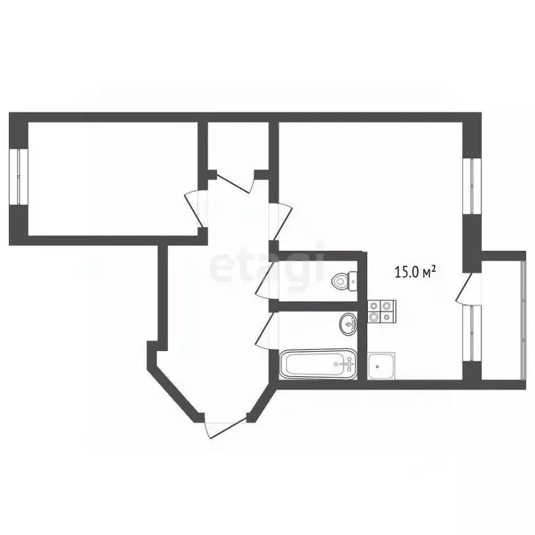 2-к кв. Ростовская область, Ростов-на-Дону Новое Поселение мкр, пер. ... - Фото 2