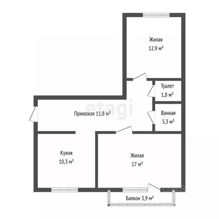 2-к кв. Калининградская область, Калининград Сельма мкр, ул. Петра ... - Фото 1