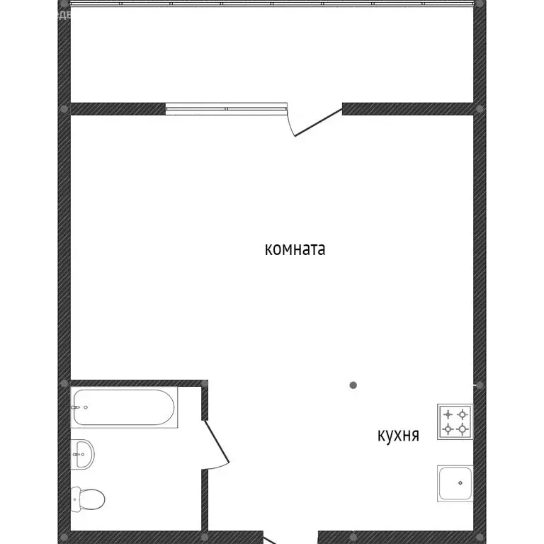 1-комнатная квартира: Кемерово, проспект Ленина, 130 (22.1 м) - Фото 0