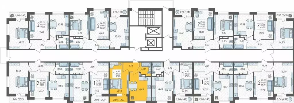 1-комнатная квартира: Краснодар, жилой комплекс Смородина (37.65 м) - Фото 1