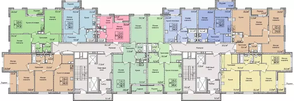 3-к кв. Нижегородская область, Нижний Новгород Мои Цветы жилой ... - Фото 2