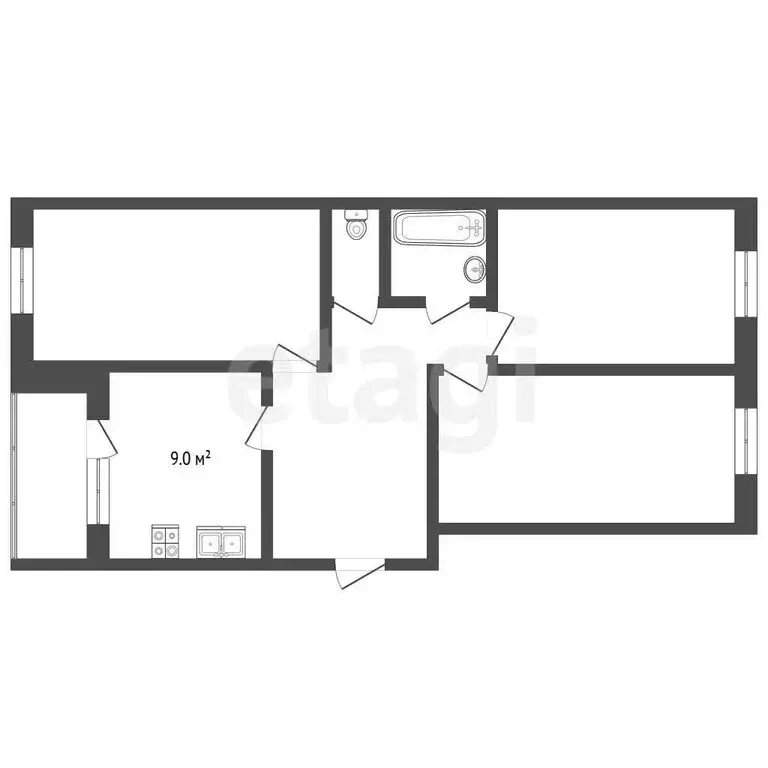 3-комнатная квартира: Рыбинск, улица Приборостроителей, 20 (70 м) - Фото 1