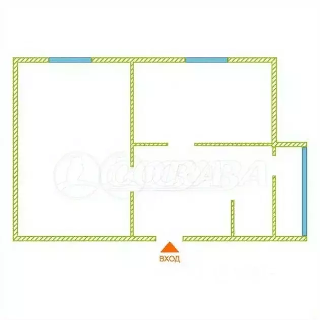 2-к кв. Курганская область, Курган Центральный жилрайон, ул. 1 Мая, 21 ... - Фото 2
