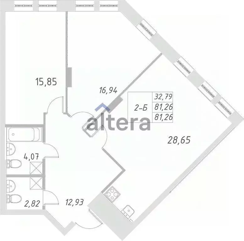 2-к кв. Татарстан, Казань Адмиралтейская ул., 2 (81.0 м) - Фото 2
