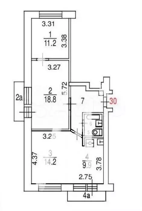 3-к. квартира, 65 м, 5/12 эт. - Фото 0