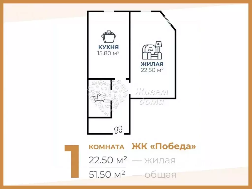 1-к кв. Волгоградская область, Городищенский район, Царицынское с/пос, ... - Фото 0