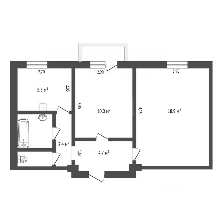 2-к кв. Амурская область, Благовещенск ул. Шевченко, 4 (46.3 м) - Фото 2