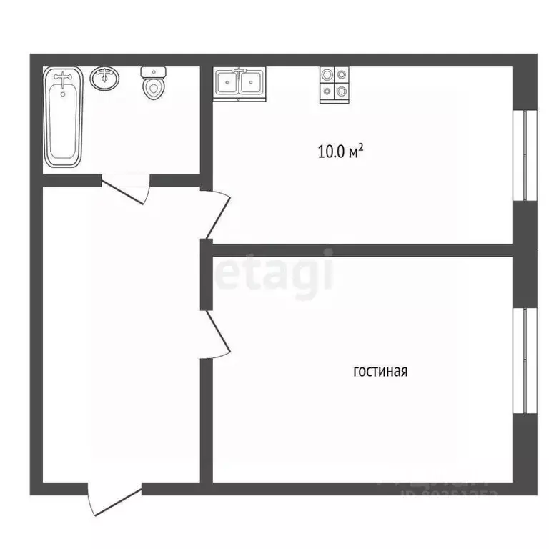 2-к кв. Ставропольский край, Лермонтов ул. Шумакова (37.2 м) - Фото 1
