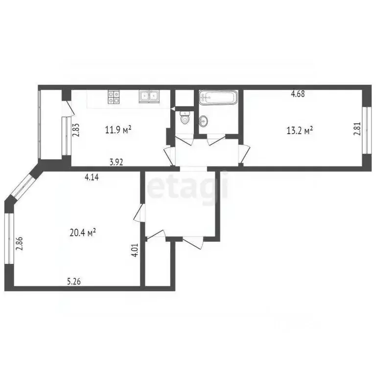 2-к кв. Москва Варшавское ш., 152к11 (60.3 м) - Фото 1