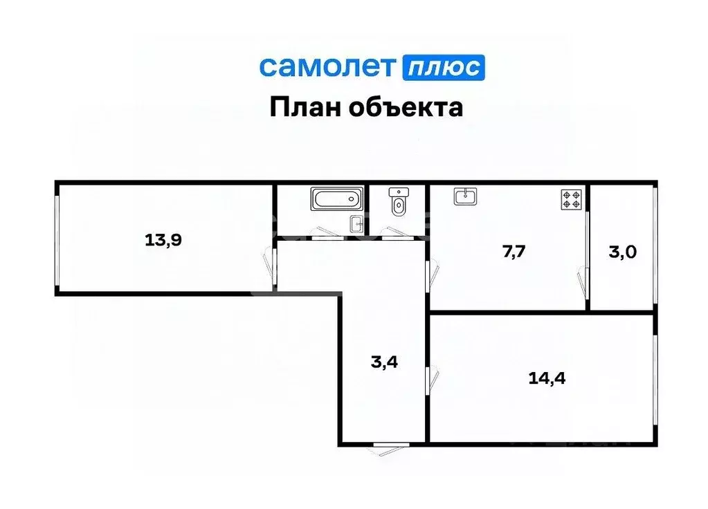 2-к кв. Свердловская область, Березовский ул. Красных Героев, 7А (49.9 ... - Фото 2