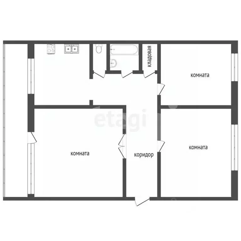 2-к кв. Челябинская область, Чебаркуль ул. Ленина, 34А (45.0 м) - Фото 1