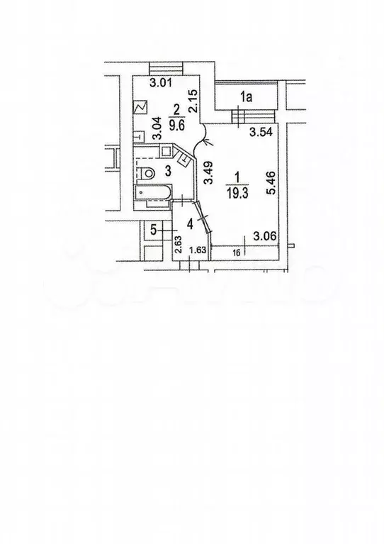 1-к. квартира, 42,1 м, 3/9 эт. - Фото 0