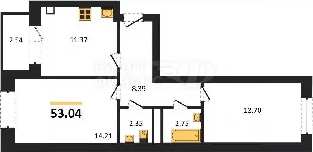 3-к кв. Калининградская область, Калининград Петровский мкр,  (80.85 ... - Фото 1