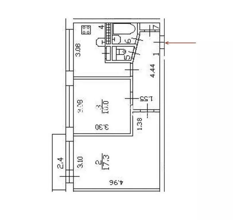 2-комнатная квартира: Санкт-Петербург, Серебристый бульвар, 12к1 (44.3 ... - Фото 1