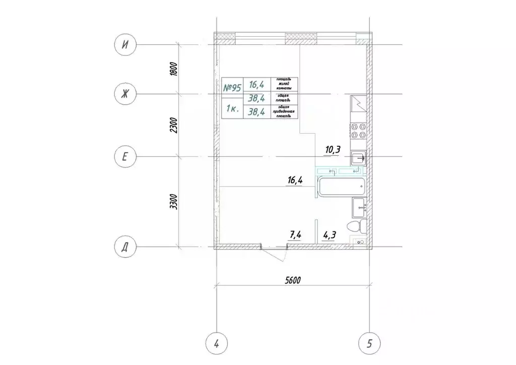 1-к кв. Приморский край, Большой Камень ул. Ленина, 14 (38.4 м) - Фото 1