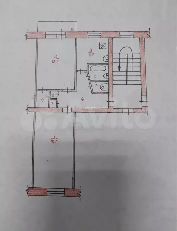 2-к. квартира, 46,7 м, 3/5 эт. - Фото 0