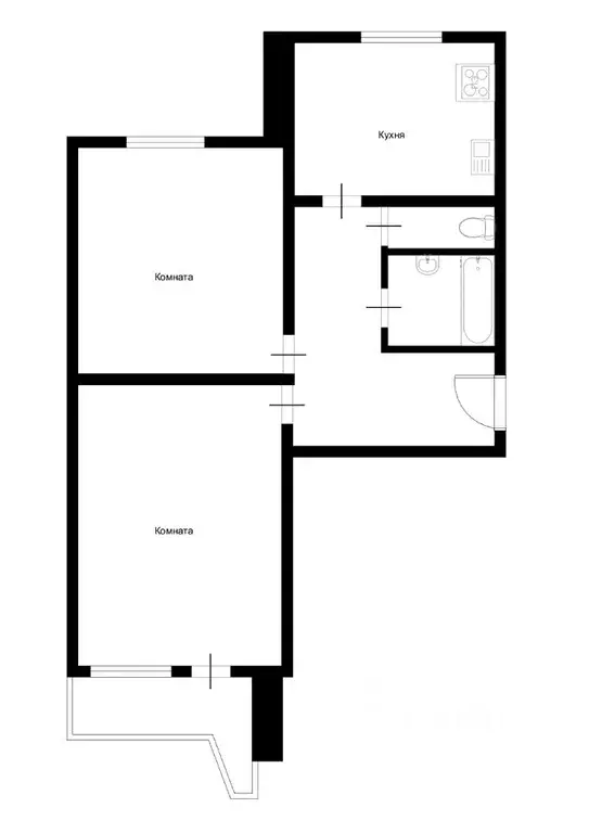 2-к кв. Ханты-Мансийский АО, Нижневартовск ул. Ленина, 27 (58.0 м) - Фото 1