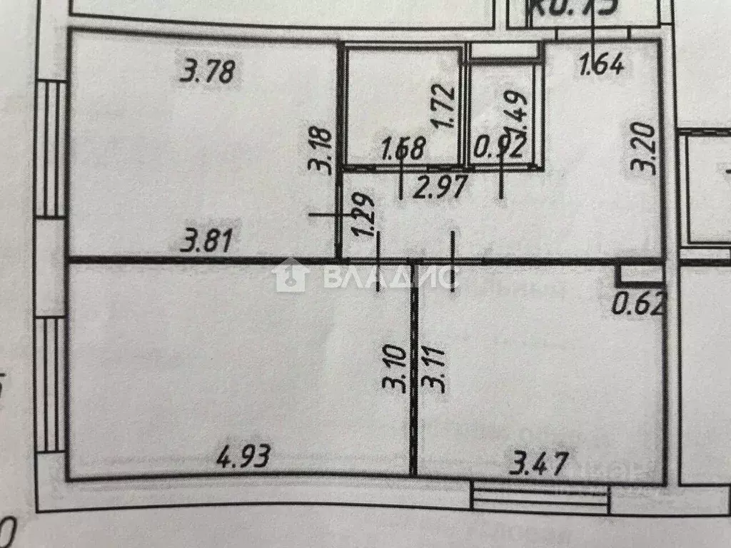 2-к кв. Москва № 100 кв-л, 1к2 (51.4 м) - Фото 2