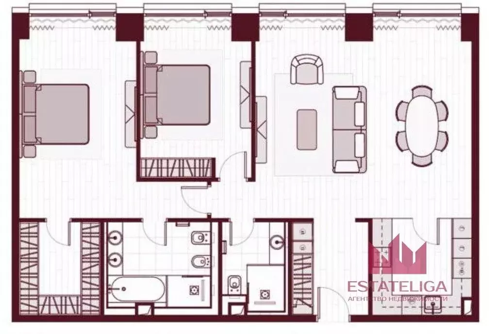 3-к кв. Москва Ленинградский просп., 37К1 (114.4 м) - Фото 1