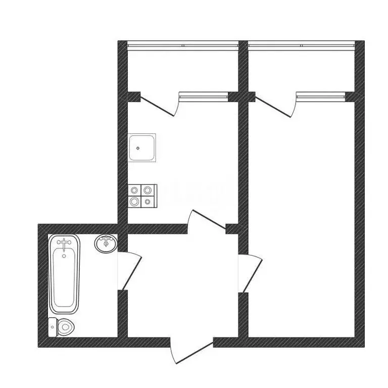 1-комнатная квартира: Черкесск, Октябрьская улица, 9Нк3 (51.1 м) - Фото 1