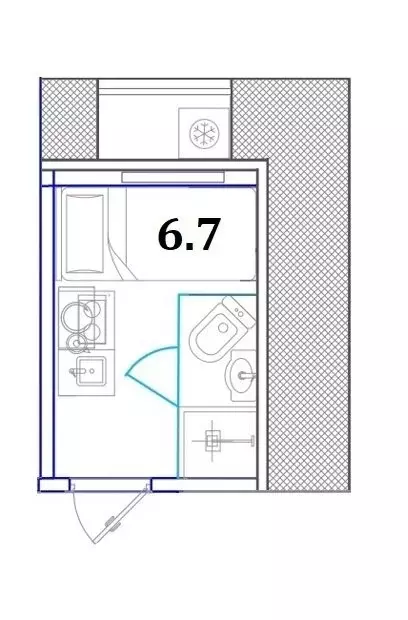 Помещение свободного назначения (6.7 м) - Фото 2